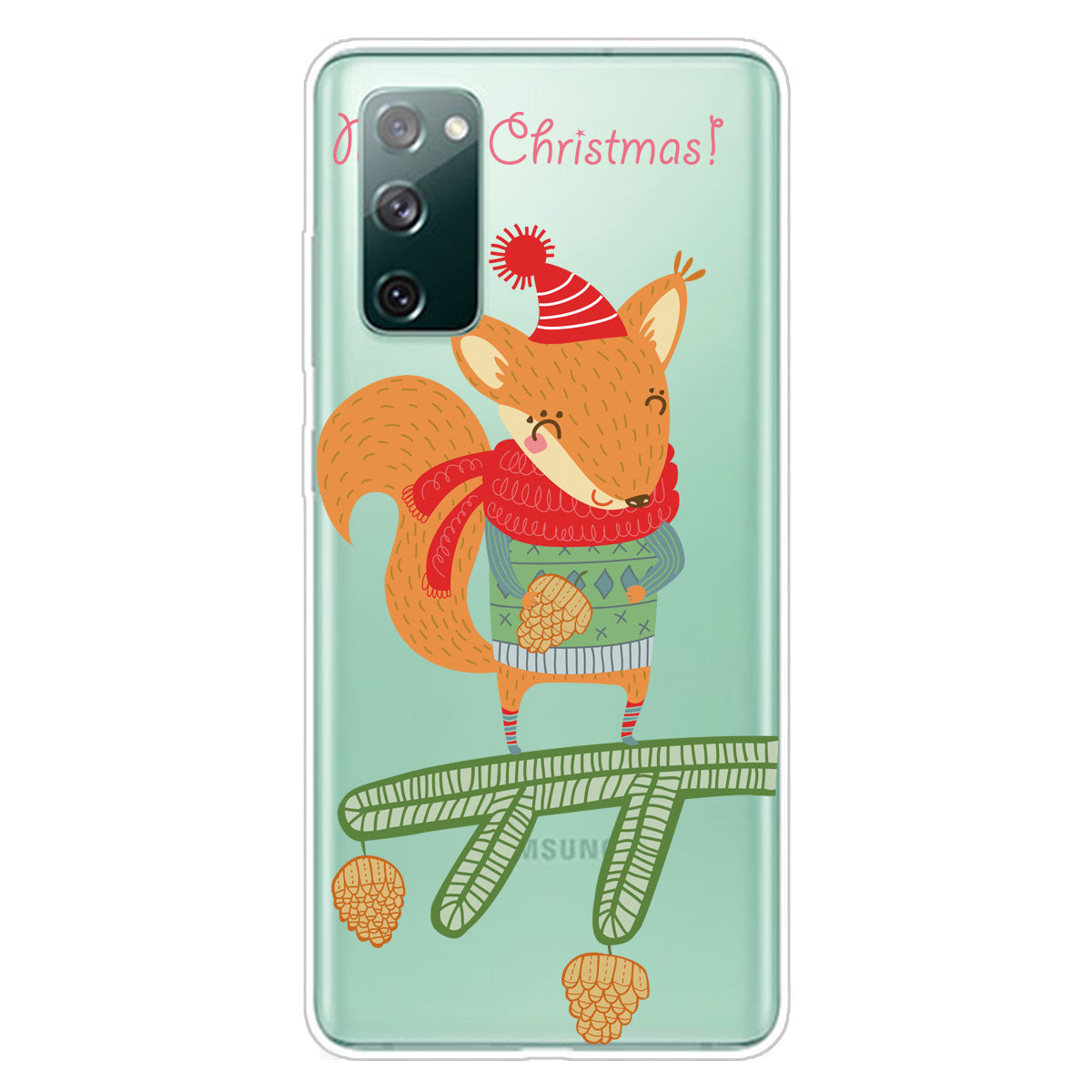 Christmas Theme Pattern Printing TPU Case for Samsung Galaxy S20 FE/S20 Fan Edition/S20 FE 5G/S20 Fan Edition 5G - Christmas Fox