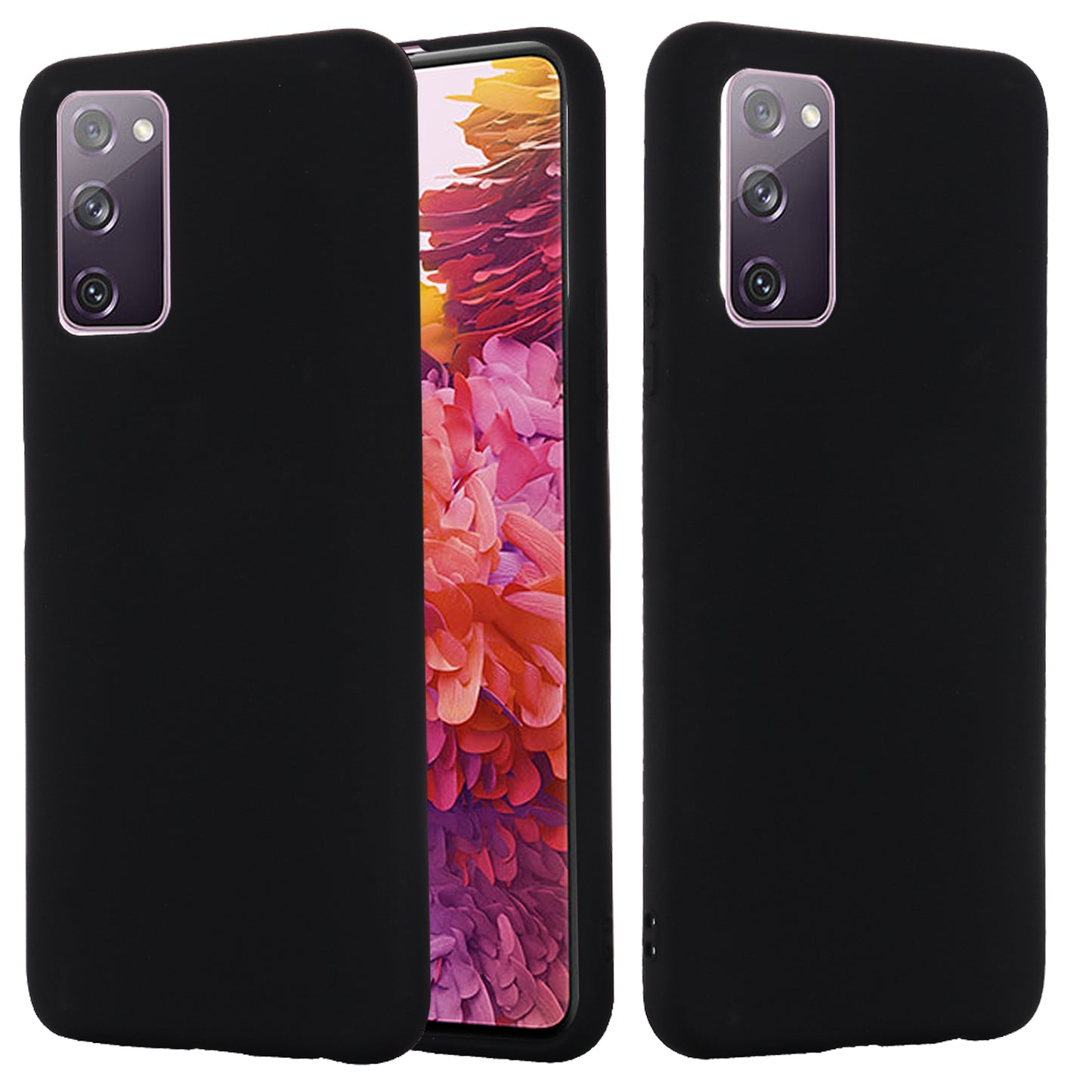 Liquid Silicone Phone Cover for Samsung Galaxy S20 FE/S20 FE 5G/S20 Lite/S20 FE 2022 - Black