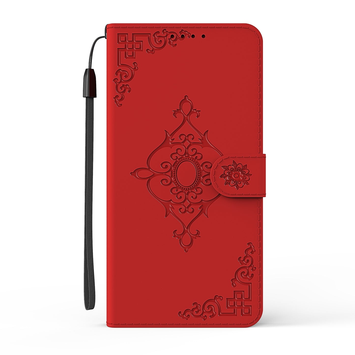Symmetrical Pattern Imprinting Wallet Leather Phone Stand Protector for Samsung Galaxy S20 FE/S20 Fan Edition/S20 FE 5G/S20 Fan Edition 5G - Red