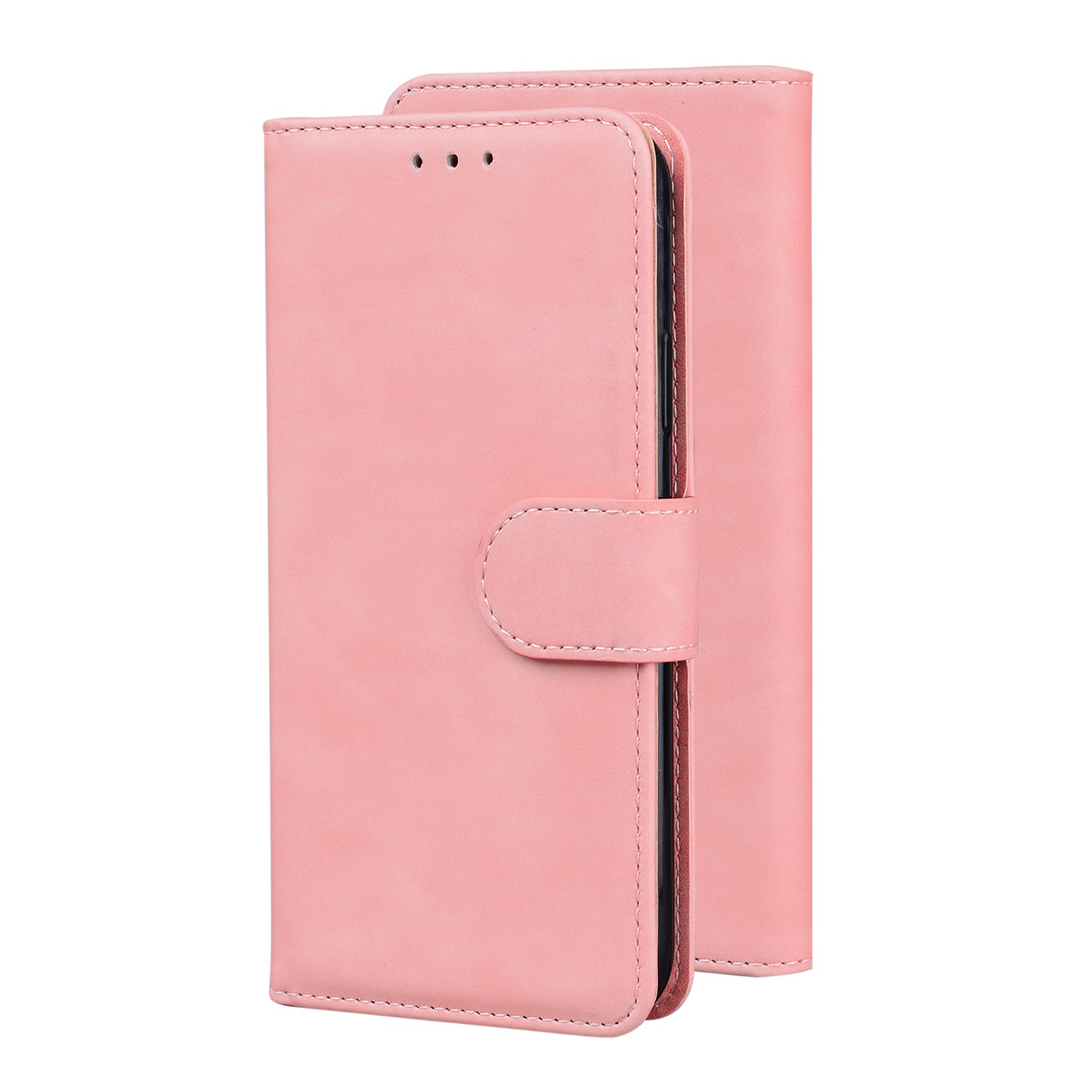 Wallet Stand Magnetic Clasp PU Leather Case for Samsung Galaxy S20 FE 4G/5G/2022/S20 Lite - Pink