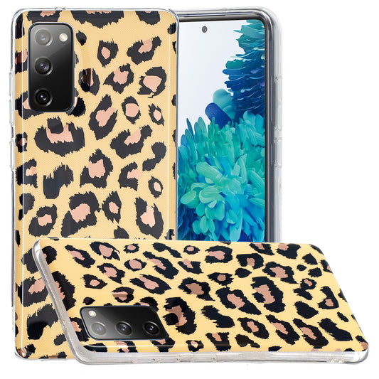 Marble Pattern Electroplating IMD TPU Phone Case for Samsung Galaxy S20 FE 4G/5G/2022/S20 Lite - Leopard