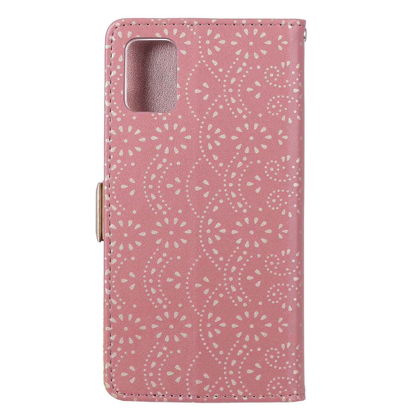Lace Flower Skin Zipper Leather Cover for Samsung Galaxy S20 FE 4G/5G/2022/S20 Lite - Pink