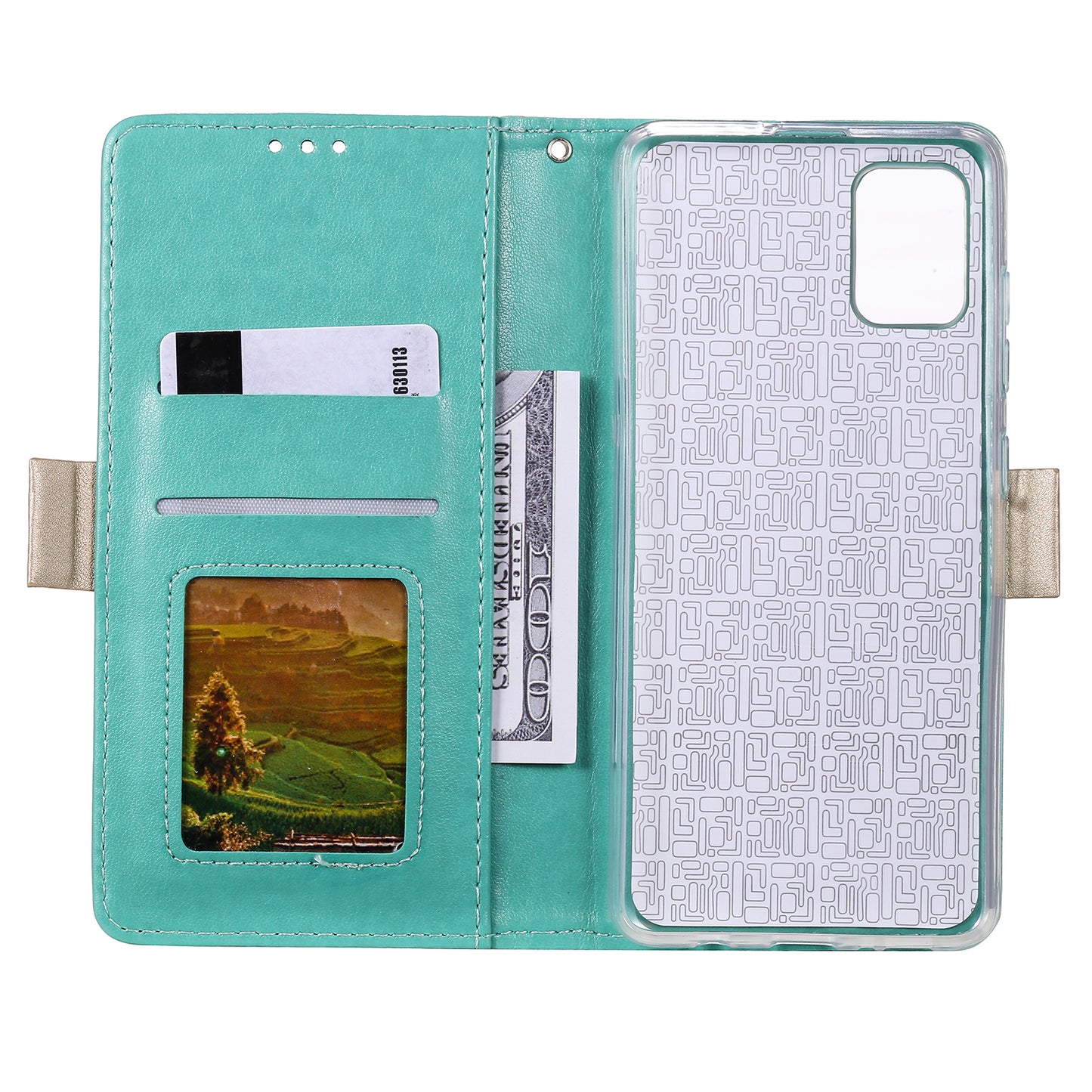 Lace Flower Skin Zipper Leather Cover for Samsung Galaxy S20 FE 4G/5G/2022/S20 Lite - Green