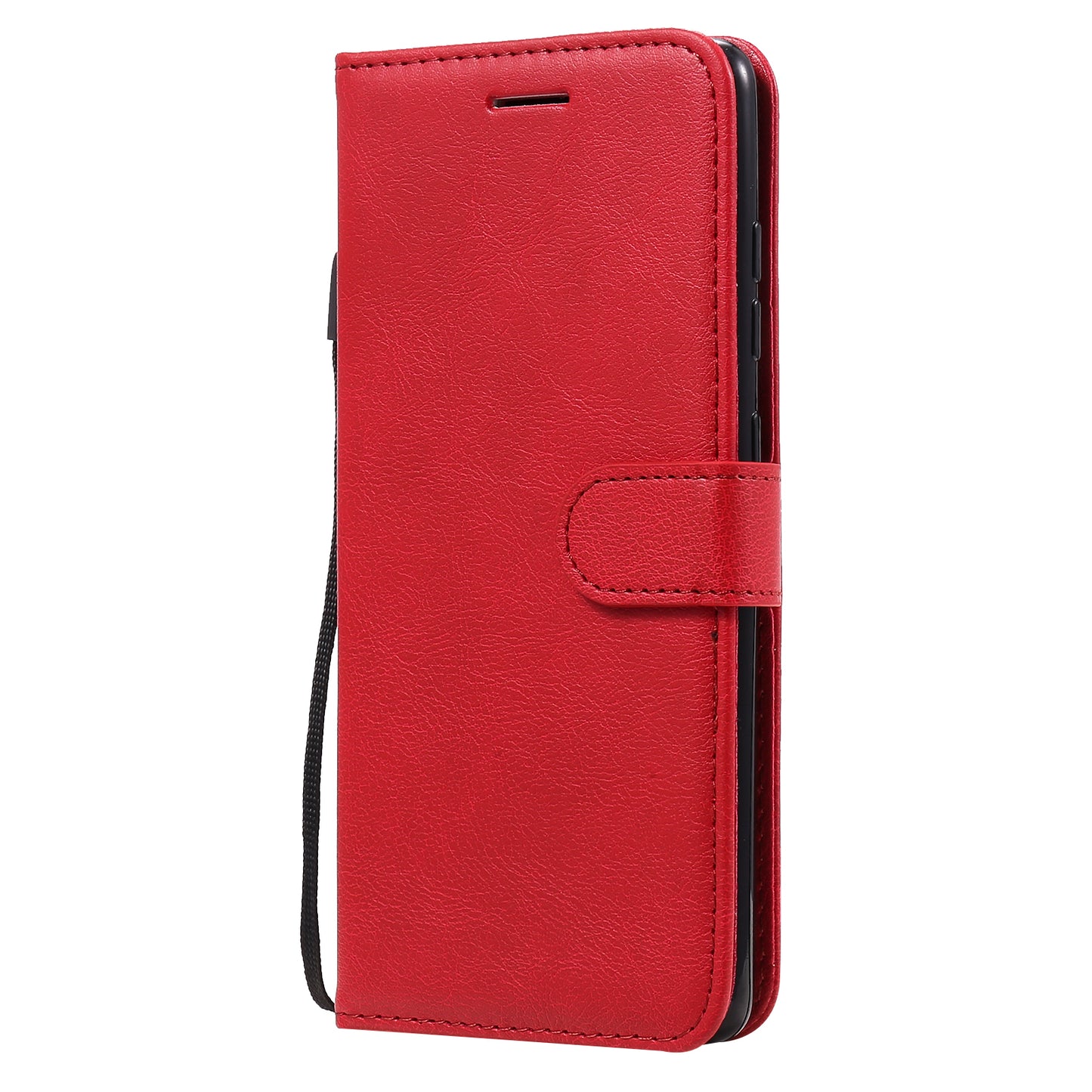 KT Leather Series-2 PU Leather Wallet Stand Case with Lanyard for Samsung Galaxy S20 FE 4G/5G/2022/S20 Lite - Red