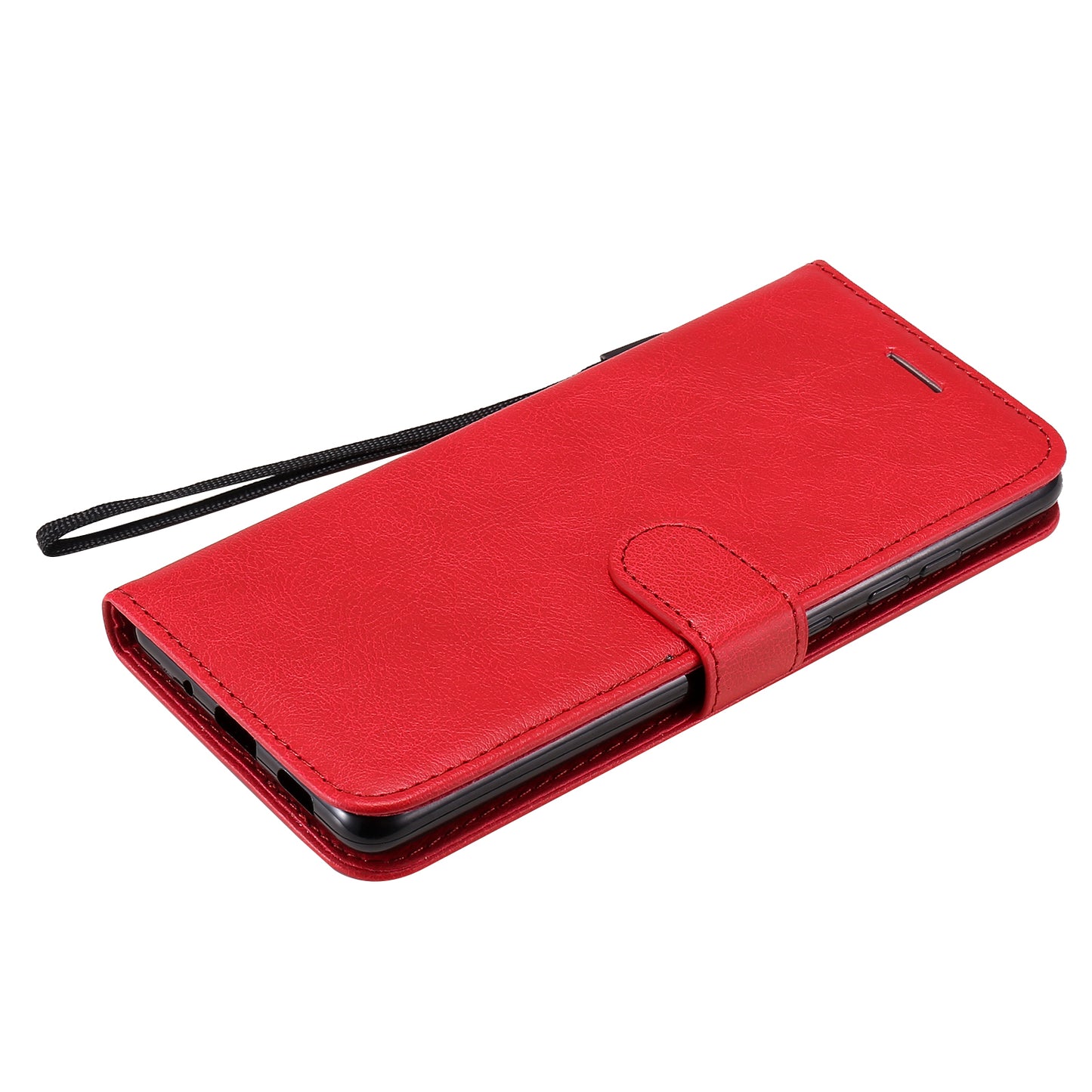 KT Leather Series-2 PU Leather Wallet Stand Case with Lanyard for Samsung Galaxy S20 FE 4G/5G/2022/S20 Lite - Red