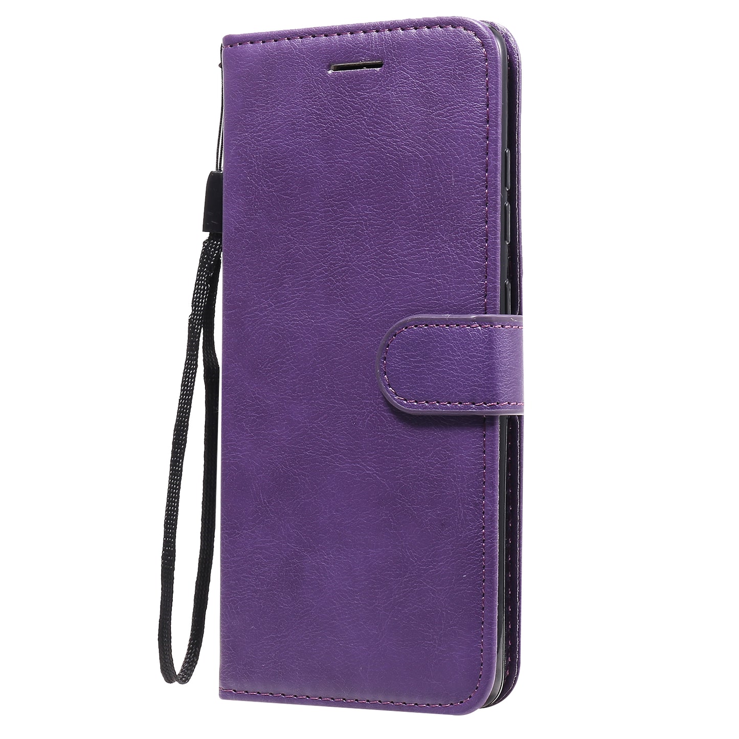 KT Leather Series-2 PU Leather Wallet Stand Case with Lanyard for Samsung Galaxy S20 FE 4G/5G/2022/S20 Lite - Purple
