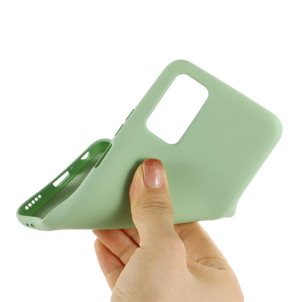 Liquid Silicone Phone Case for Samsung Galaxy M51 (Side Fingerprint Version) - Green