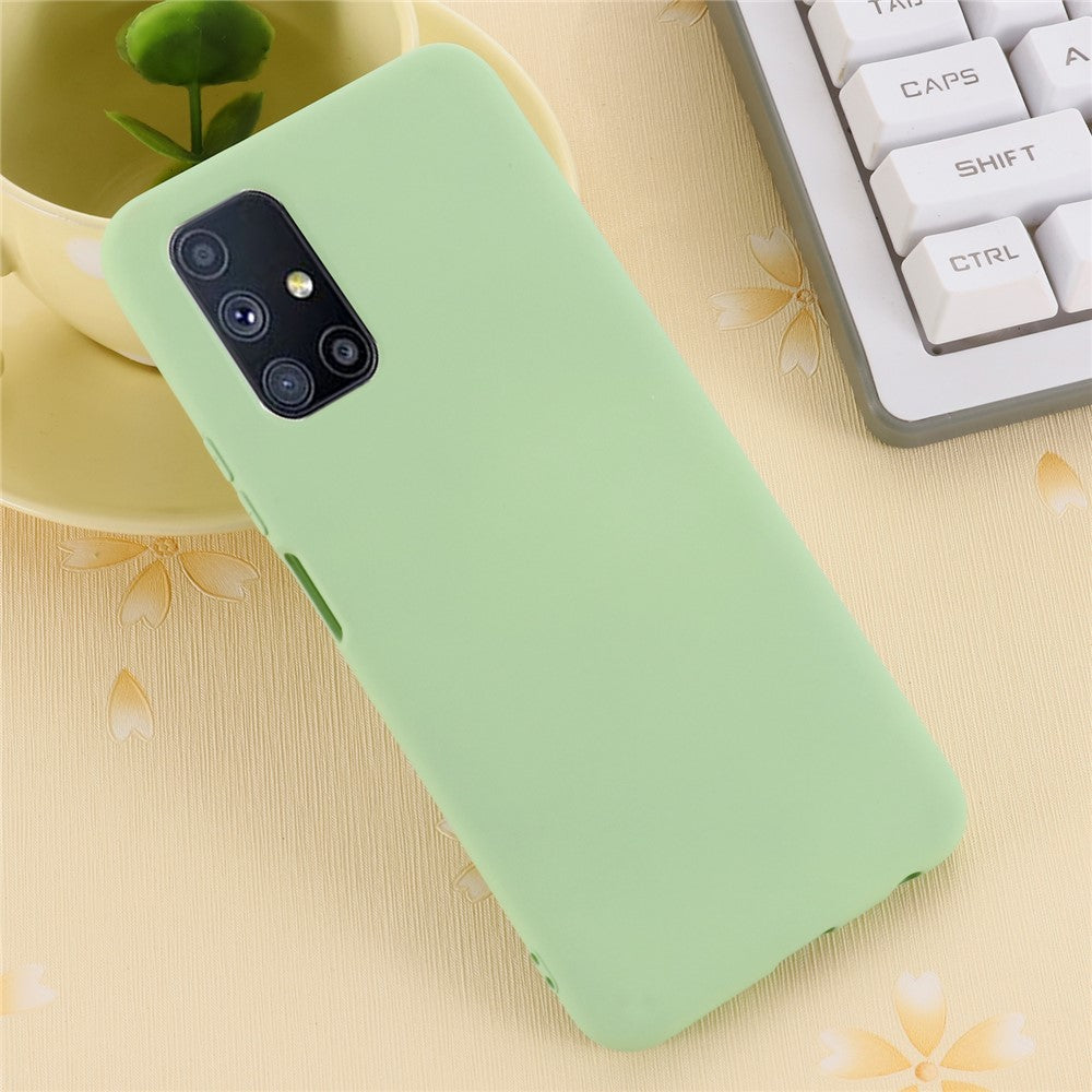 Liquid Silicone Phone Case for Samsung Galaxy M51 (Side Fingerprint Version) - Green