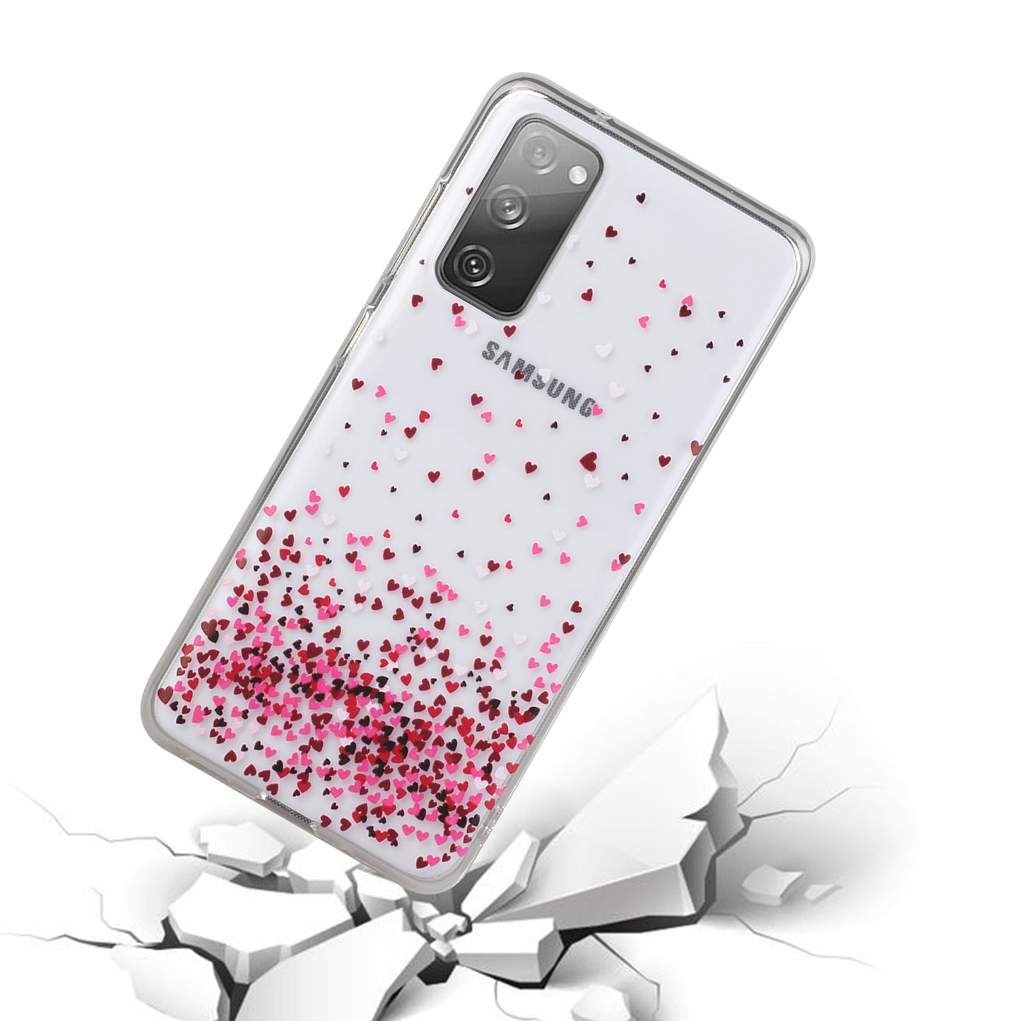 Patterned TPU Case for Samsung Galaxy S20 FE 4G/5G/2022/S20 Lite Cover - Hearts