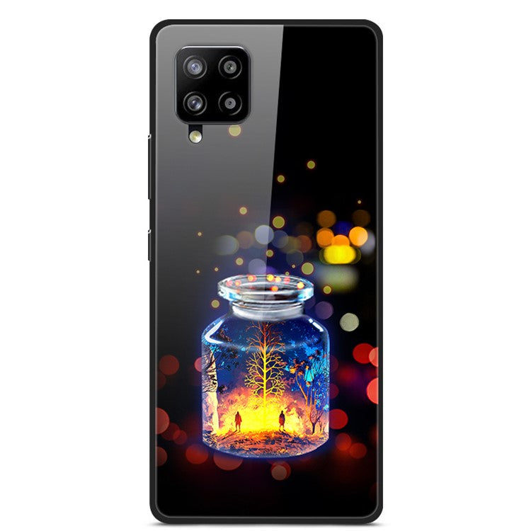 Fancy Style Printing Glass + PC + TPU Cover for Samsung Galaxy A42 5G Case - Wishing Bottle