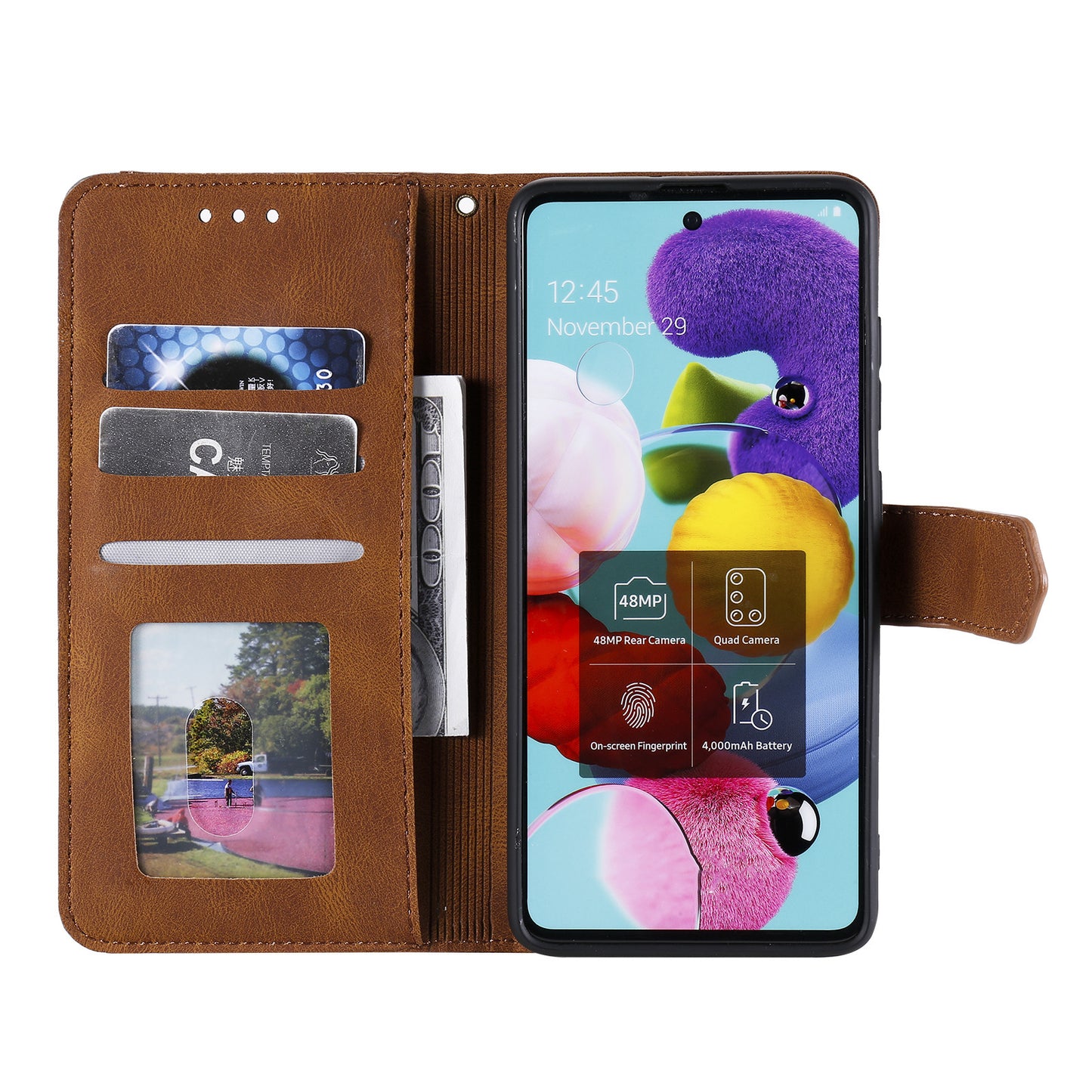 Splicing Skin-touch Wallet Stand Leather Case for Samsung Galaxy S20 FE/S20 Fan Edition/S20 FE 5G/S20 Fan Edition 5G - Brown