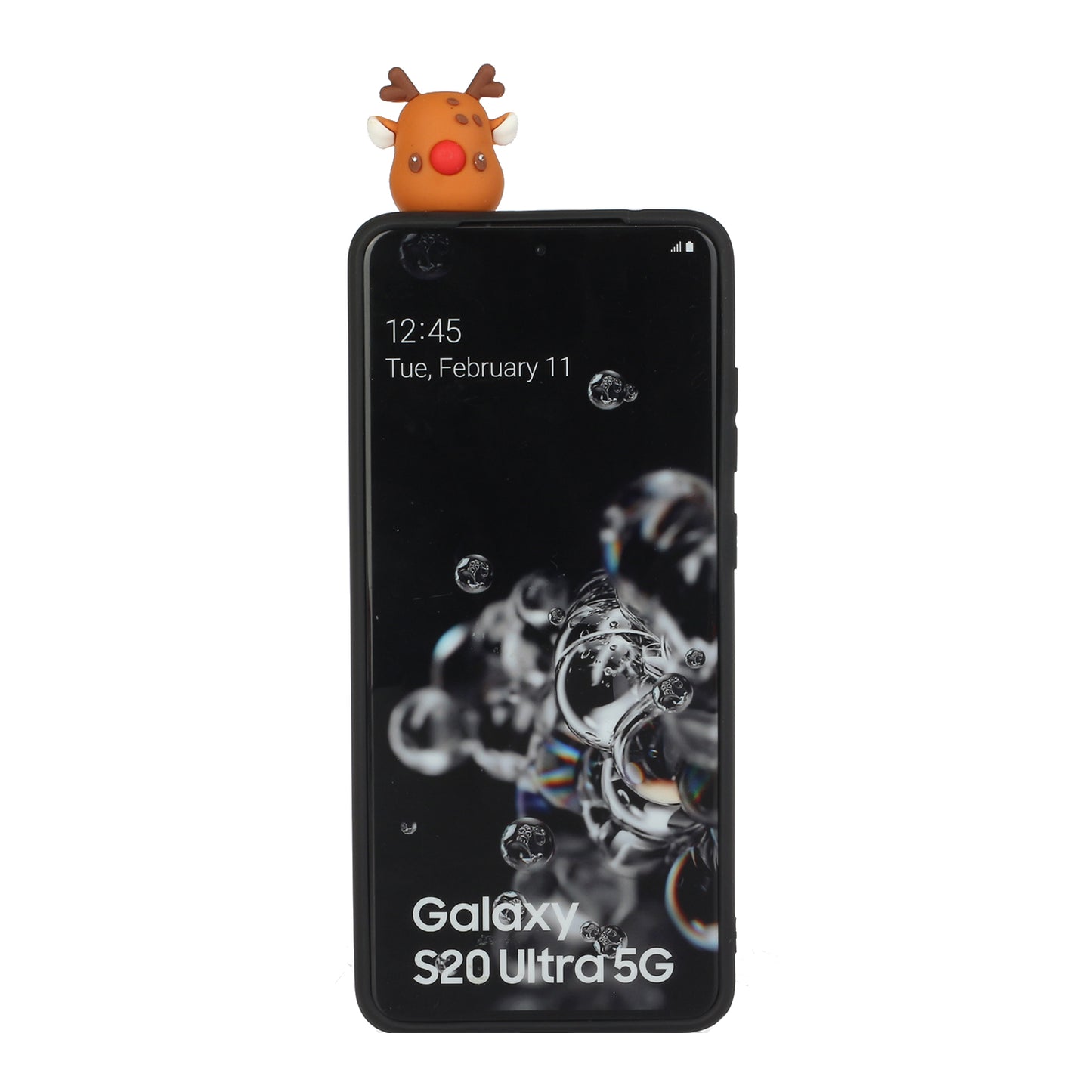 3D Christmas Doll Decor TPU Phone Cover Case for Samsung Galaxy S20 Ultra - Christmas Sticker