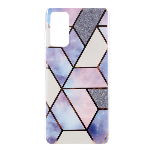 Splicing Marble Pattern for Samsung Galaxy S20 FE 4G/5G/2022/S20 Lite Plating IMD TPU Case - Style D