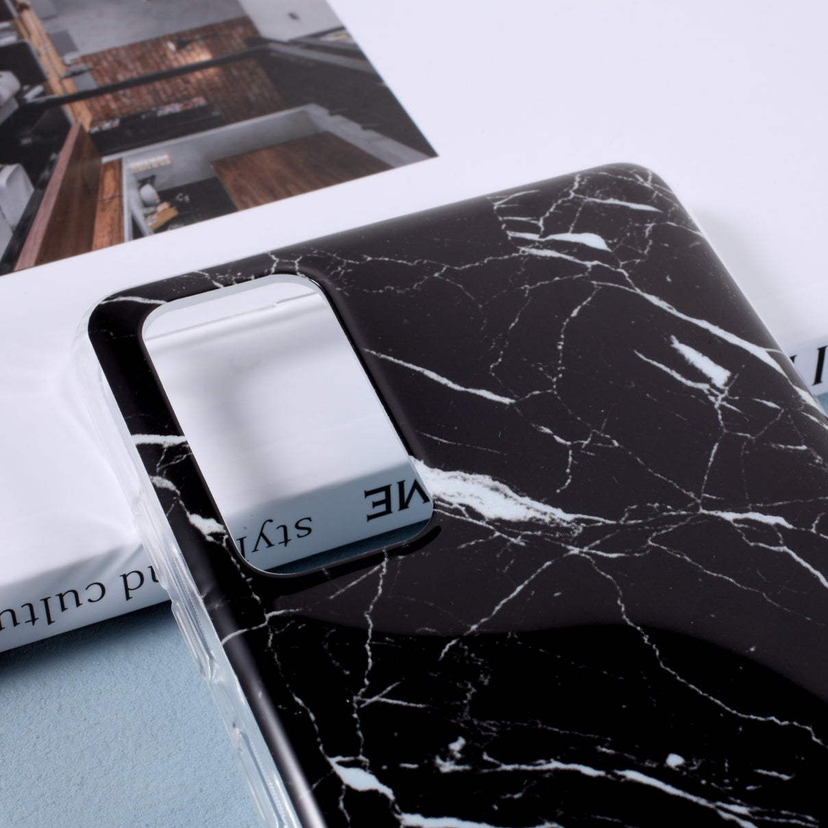 Glossy IMD Marble Pattern TPU Case for Samsung Galaxy S20 FE 4G/5G/2022/S20 Lite - Style A