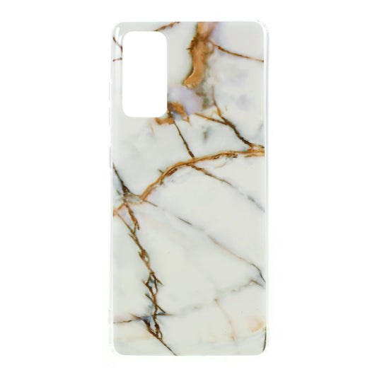 Glossy IMD Marble Pattern TPU Case for Samsung Galaxy S20 FE 4G/5G/2022/S20 Lite - Style C
