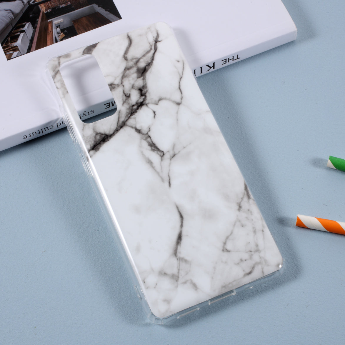 Glossy IMD Marble Pattern TPU Case for Samsung Galaxy S20 FE 4G/5G/2022/S20 Lite - Style D