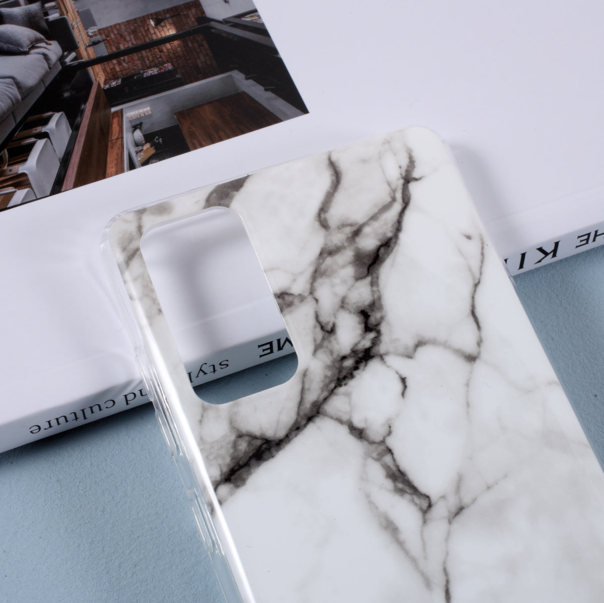 Glossy IMD Marble Pattern TPU Case for Samsung Galaxy S20 FE 4G/5G/2022/S20 Lite - Style D