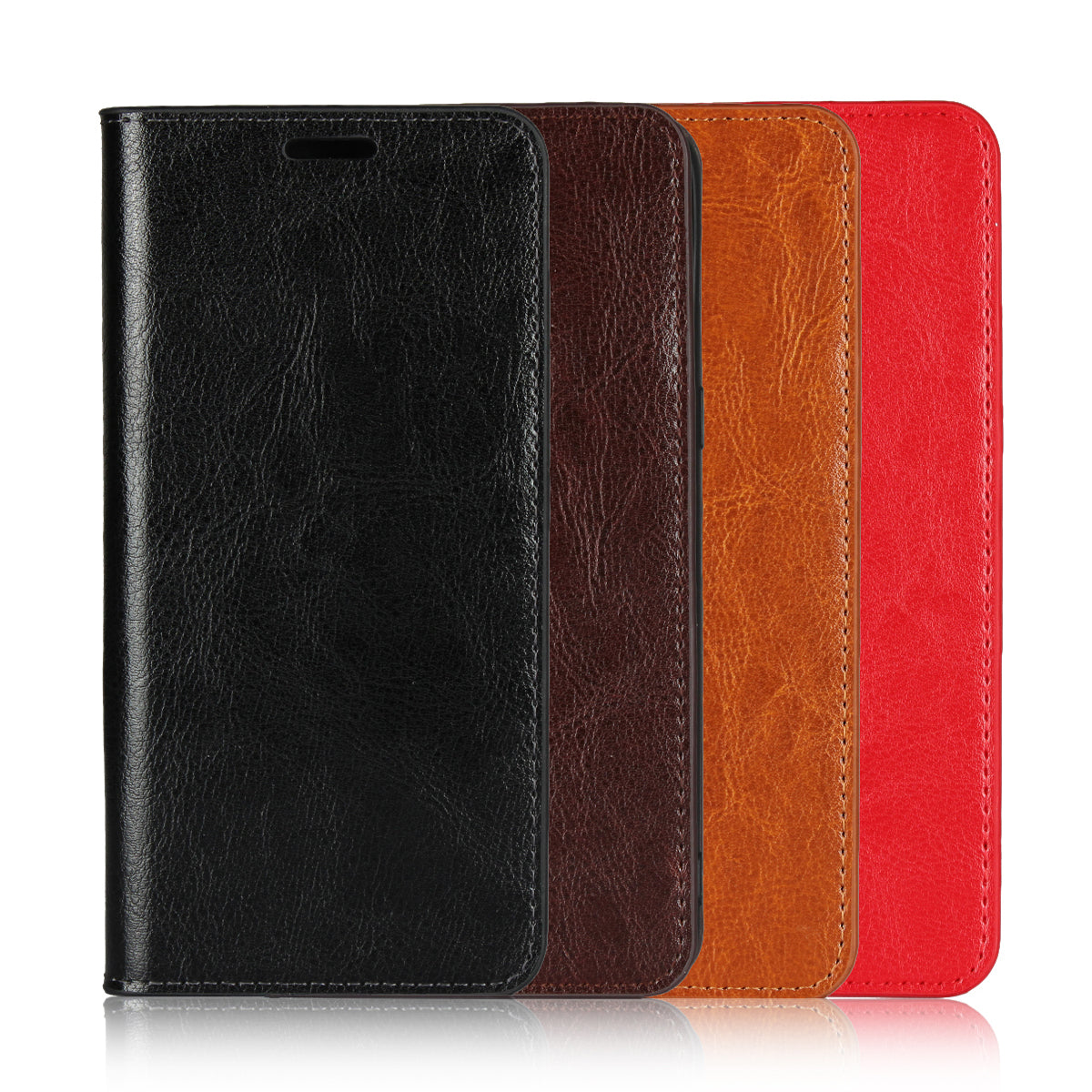 Crazy Horse Auto-Absorbed Genuine Leather Wallet Stand Case for Samsung Galaxy S20 FE/S20 Fan Edition/S20 FE 5G/S20 Fan Edition 5G - Black
