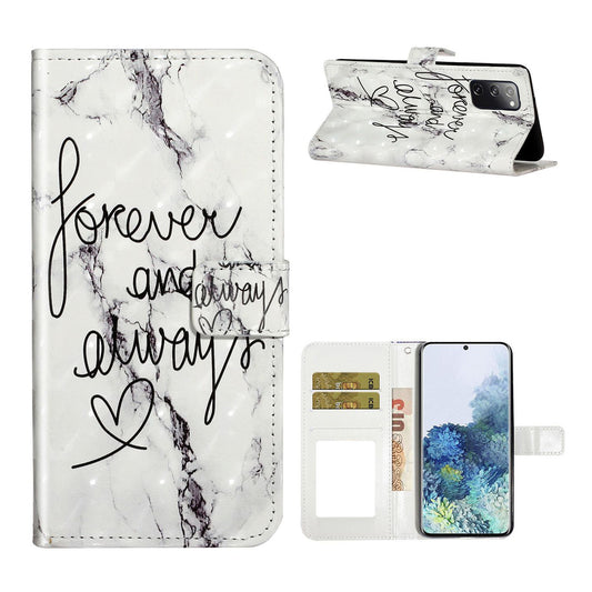 For Samsung Galaxy S20 FE 4G/5G/S20 Lite/S20 FE 2022 Light Spot Decor Pattern Printing Leather Case - Forever and Always