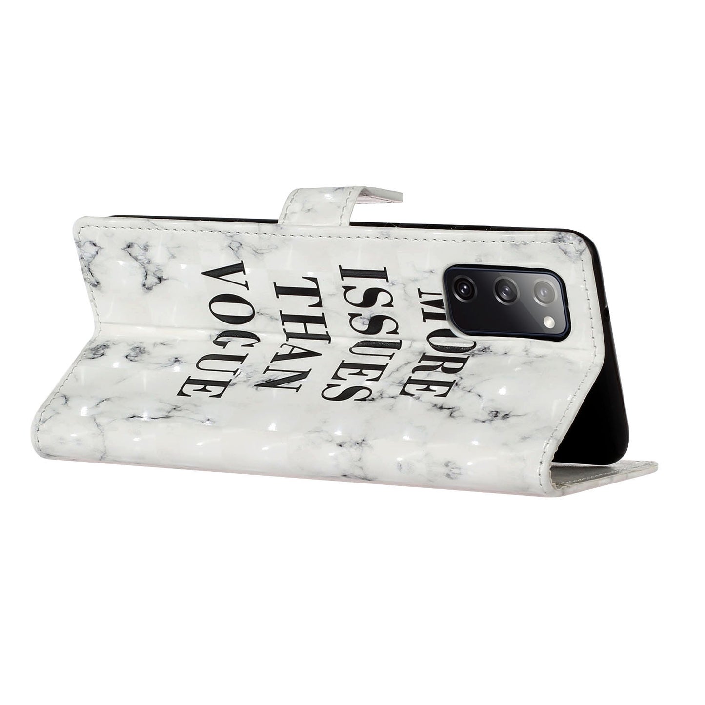 For Samsung Galaxy S20 FE 4G/5G/S20 Lite/S20 FE 2022 Light Spot Decor Pattern Printing Leather Case - Slogan