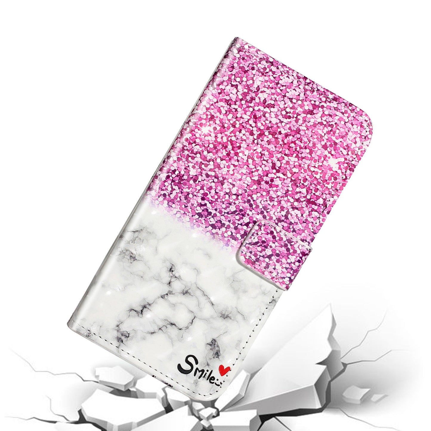 For Samsung Galaxy S20 FE 4G/5G/S20 Lite/S20 FE 2022 Light Spot Decor Pattern Printing Leather Case- Rose and White