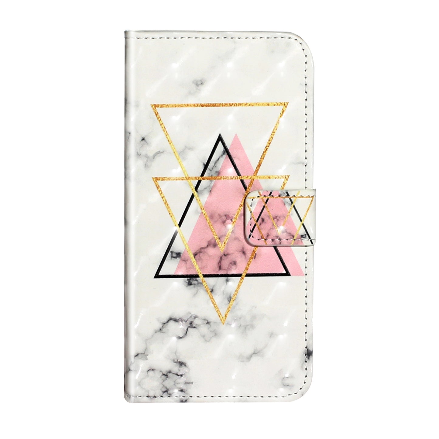 For Samsung Galaxy S20 FE 4G/5G/S20 Lite/S20 FE 2022 Light Spot Decor Pattern Printing Leather Case - Triangle