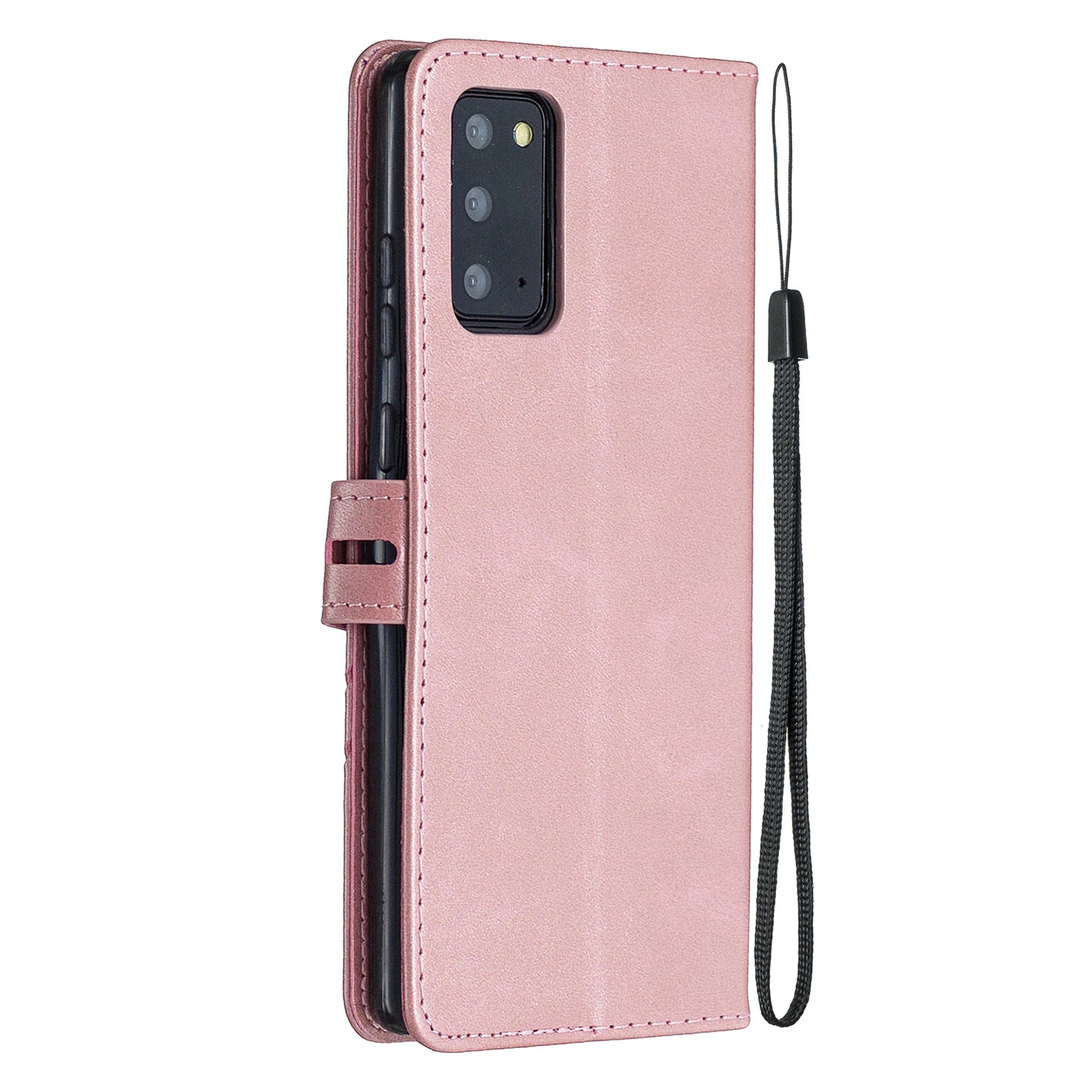 For Samsung Galaxy S20 FE 4G/5G/S20 Lite/S20 FE 2022 Classic Wallet Leather Stand Phone Protective Cover - Rose Gold