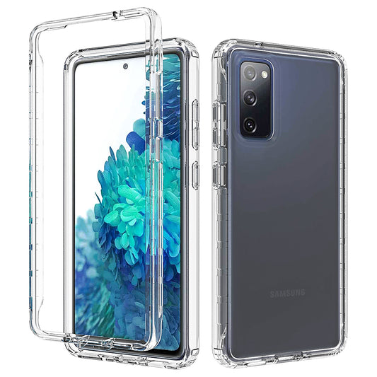 For Samsung Galaxy S20 FE 4G/5G/S20 Lite/S20 FE 2022 Gradient Color Clear TPU + PC Case - Transparent