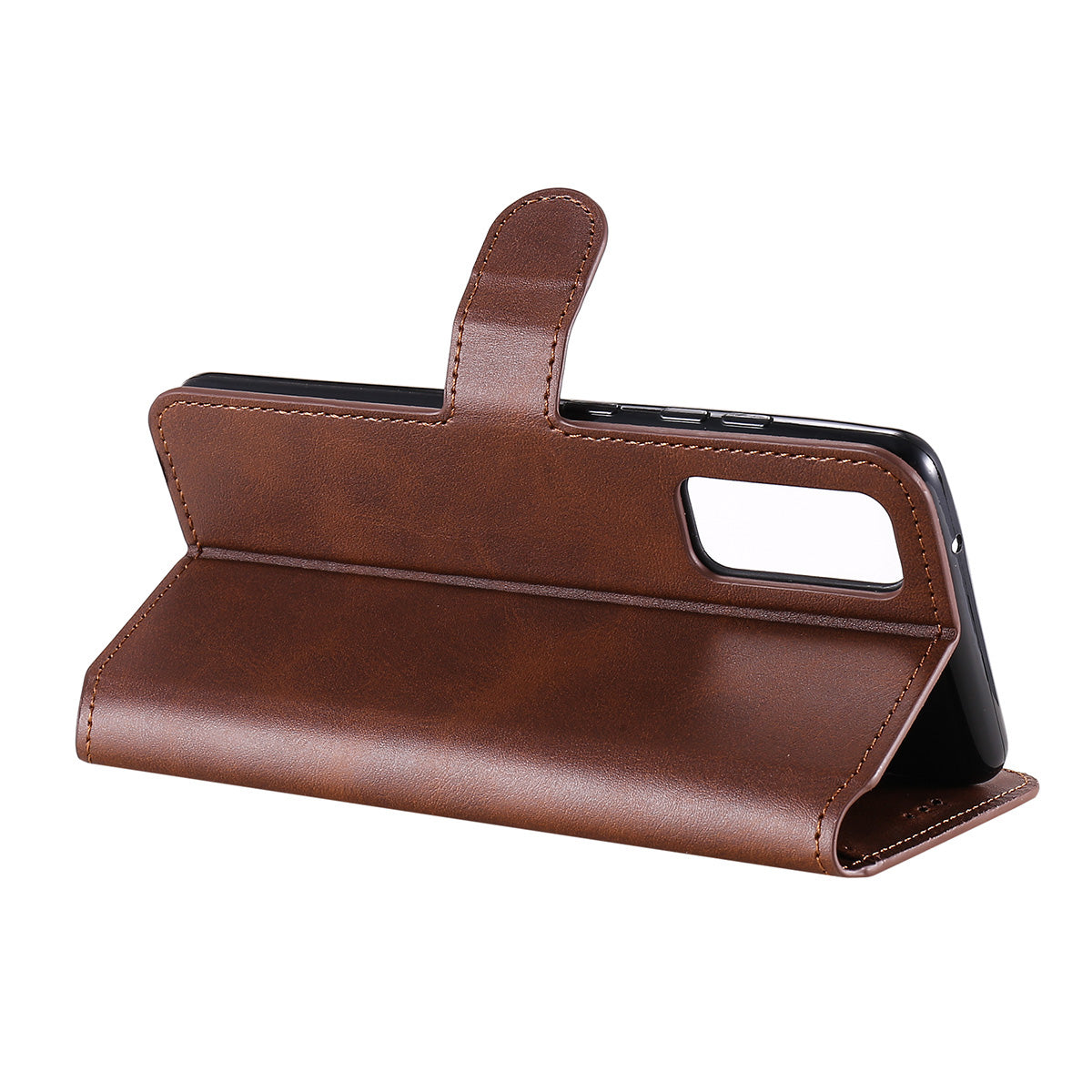 HAT PRINCE ENKAY ENK-PUC030 for Samsung Galaxy S20 FE 4G / 5G / S20 Lite / S20 FE 2022 PU Leather + TPU Wallet Stand Phone Case - Brown