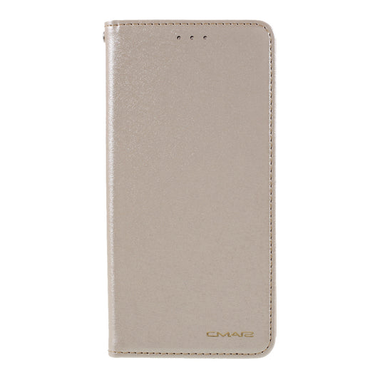 CMAI2 for Samsung Galaxy S20 FE 4G/5G/S20 Lite/S20 FE 2022 Auto-absorbed Folio PU Leather Cover with Card Slots - Gold