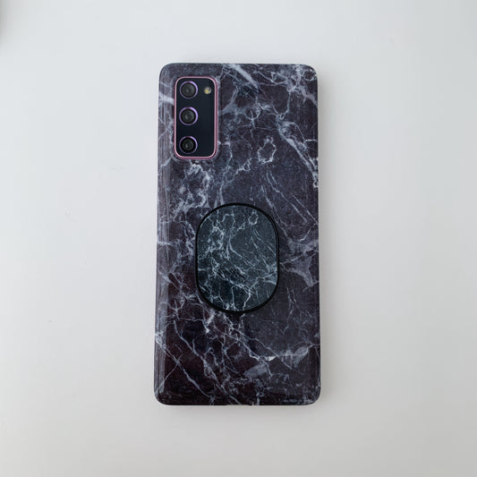 For Samsung Galaxy S20 FE 4G/5G/S20 Lite/S20 FE 2022 Kickstand Simple Marble Patterned TPU Cover - Style D