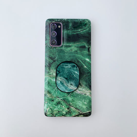 For Samsung Galaxy S20 FE 4G/5G/S20 Lite/S20 FE 2022 Kickstand Simple Marble Patterned TPU Cover - Style E