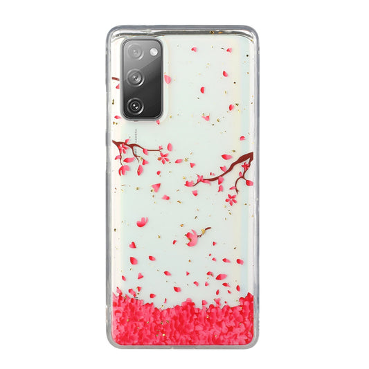 Glitter Sequins Inlaid Style TPU Phone Shell for Samsung Galaxy S20 FE/S20 Fan Edition/S20 FE 5G/S20 Fan Edition 5G - Falling Flower