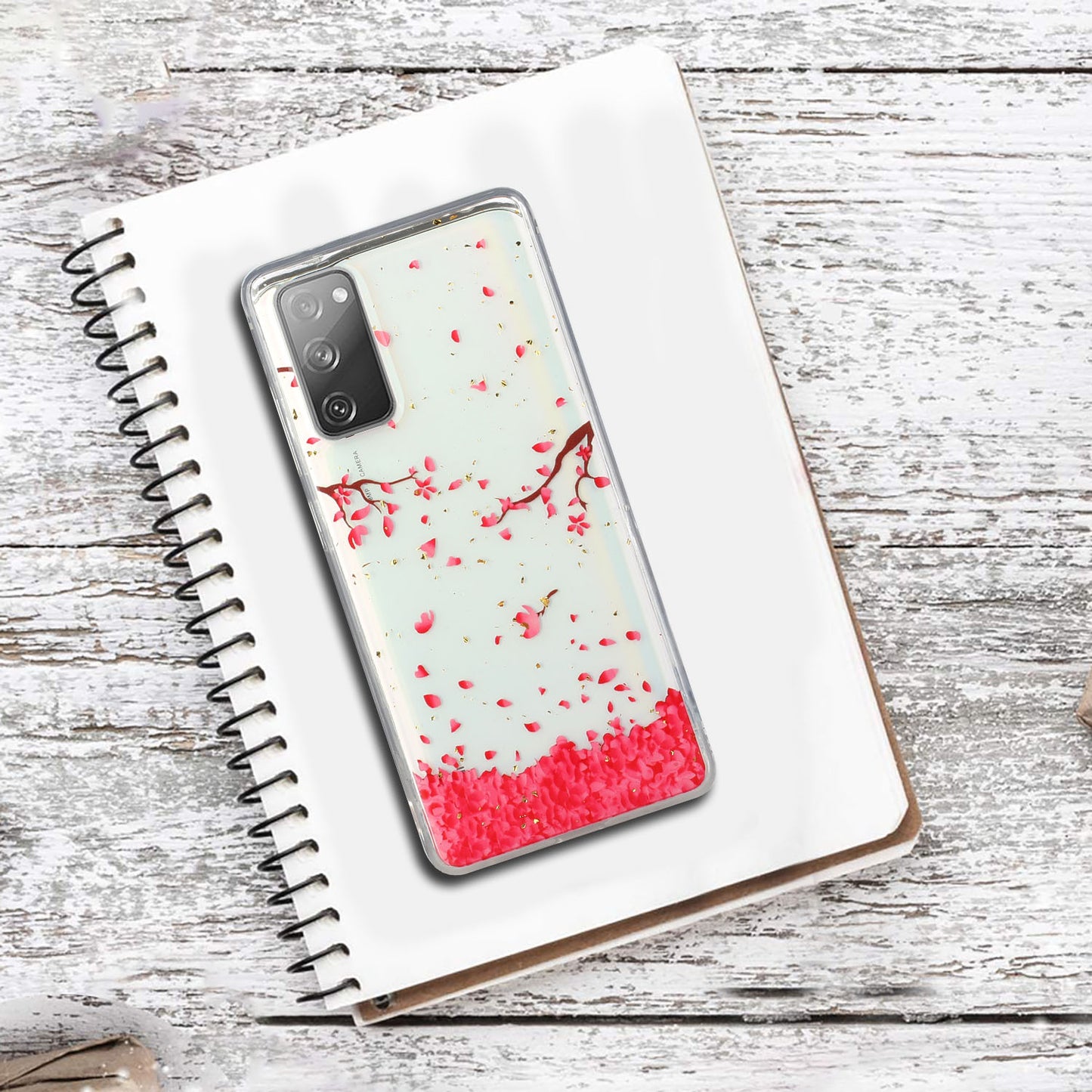 Glitter Sequins Inlaid Style TPU Phone Shell for Samsung Galaxy S20 FE/S20 Fan Edition/S20 FE 5G/S20 Fan Edition 5G - Falling Flower