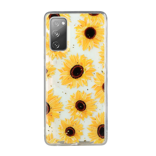 Glitter Sequins Inlaid Style TPU Phone Shell for Samsung Galaxy S20 FE/S20 Fan Edition/S20 FE 5G/S20 Fan Edition 5G - Sunflower