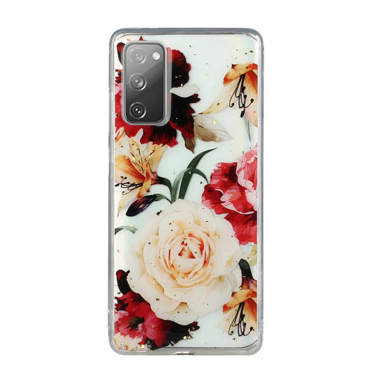 Glitter Sequins Inlaid Style TPU Phone Shell for Samsung Galaxy S20 FE/S20 Fan Edition/S20 FE 5G/S20 Fan Edition 5G - Beautiful Flower