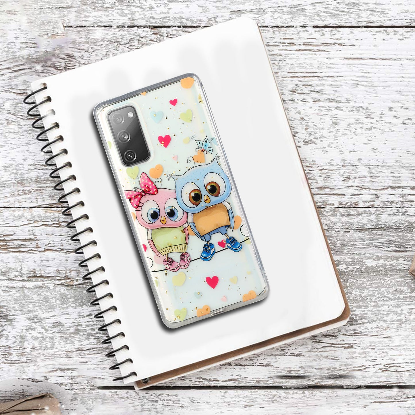 Glitter Sequins Inlaid Style TPU Phone Shell for Samsung Galaxy S20 FE/S20 Fan Edition/S20 FE 5G/S20 Fan Edition 5G - Owls
