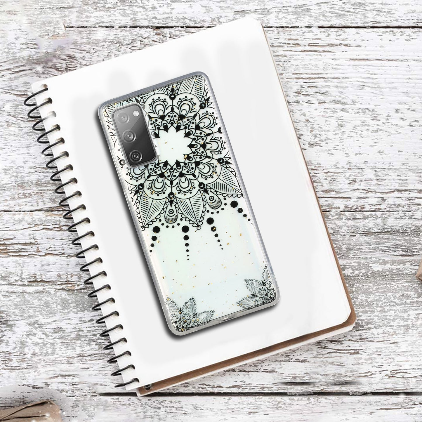 Glitter Sequins Inlaid Style TPU Phone Shell for Samsung Galaxy S20 FE/S20 Fan Edition/S20 FE 5G/S20 Fan Edition 5G - Black Flower