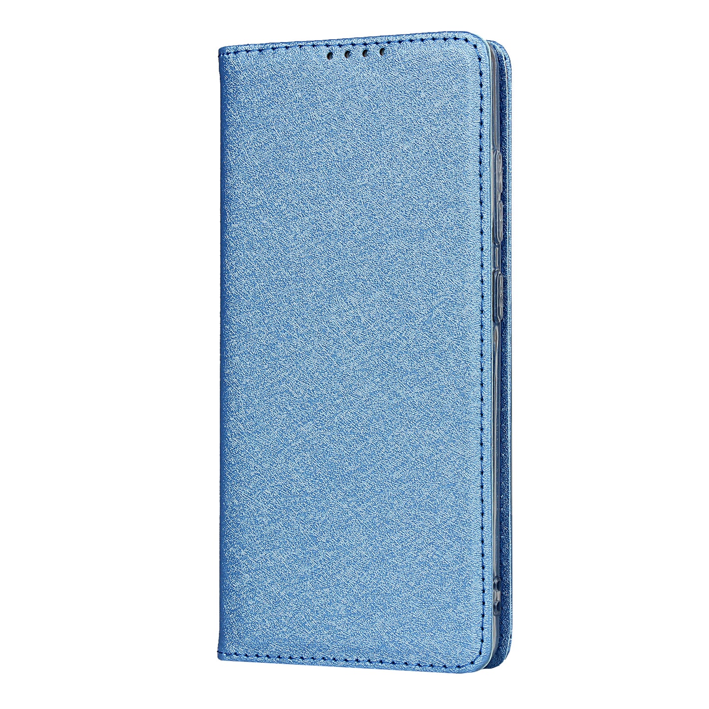 Silk Skin Leather Wallet Stand Protective Phone Case for Samsung Galaxy S20 FE/S20 Fan Edition/S20 FE 5G/S20 Fan Edition 5G - Blue