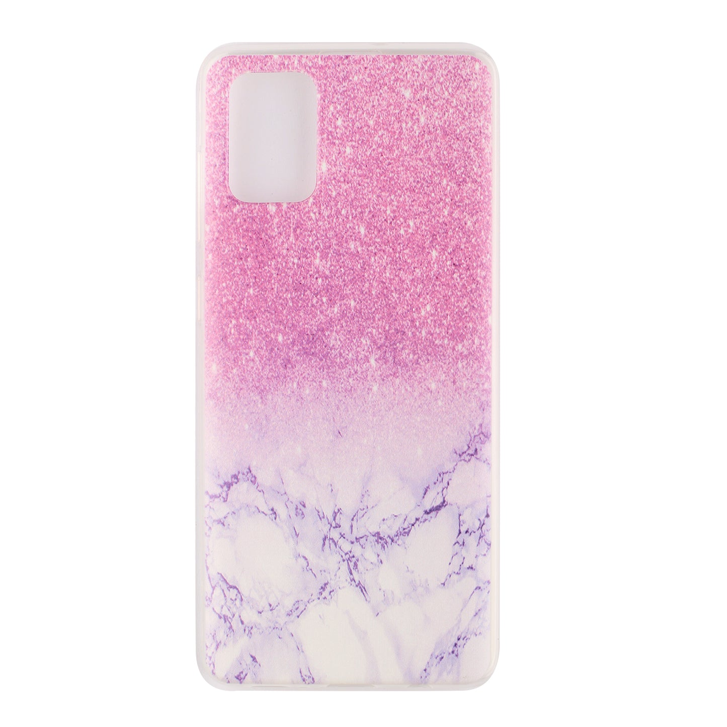 High Transmittance Shell Pattern Printing TPU Phone Case for Samsung Galaxy S20 FE/S20 FE 5G/S20 Lite - Pink Glitter Powder