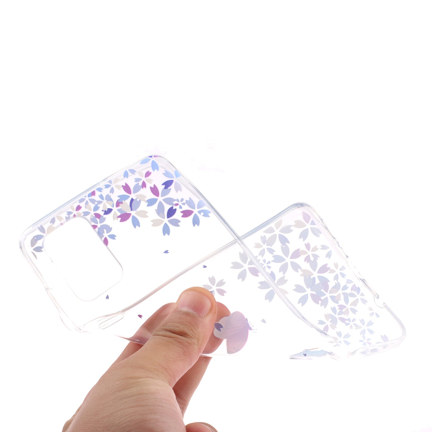 High Transmittance Shell Pattern Printing TPU Phone Case for Samsung Galaxy S20 FE/S20 FE 5G/S20 Lite - Two Butterflies