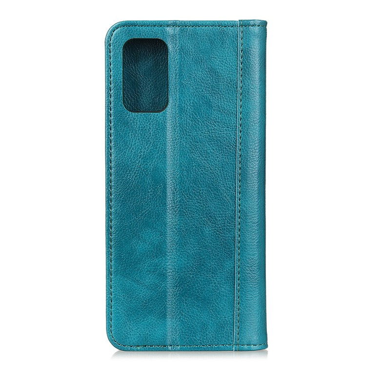 Auto-absorbed Wallet Litchi Texture Leather Mobile Phone Case for Samsung Galaxy A52 4G/5G / A52s 5G - Green
