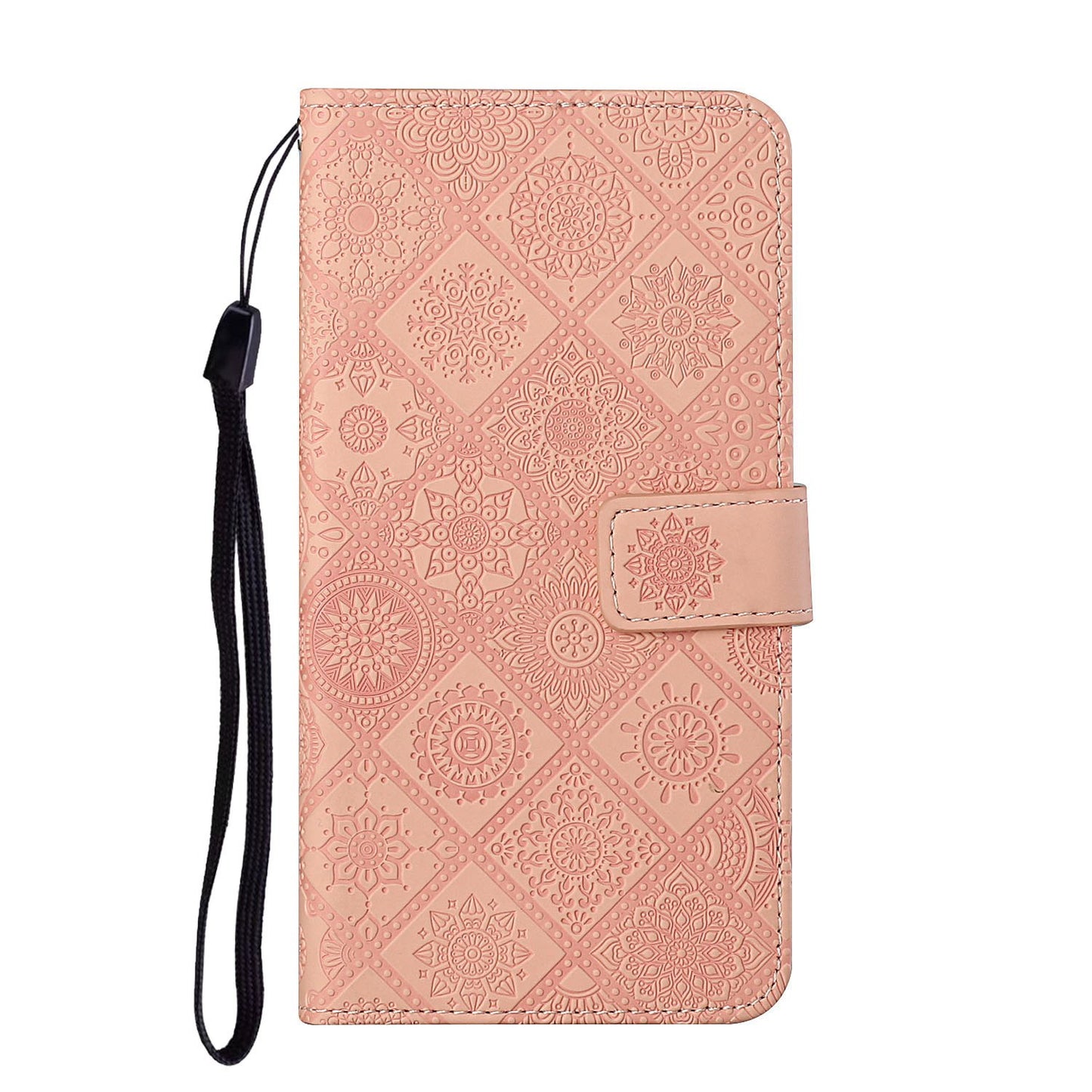 Imprint Ethnic Style Flower Wallet Leather Case for Samsung Galaxy S20 FE 4G/FE 5G/S20 Lite/S20 FE 2022 - Pink
