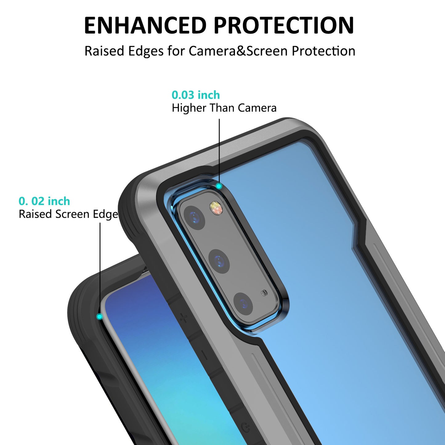 Full Protection Anti-Drop Hybrid Cover Phone Shell for Samsung Galaxy S20 4G/S20 5G - Dark Grey