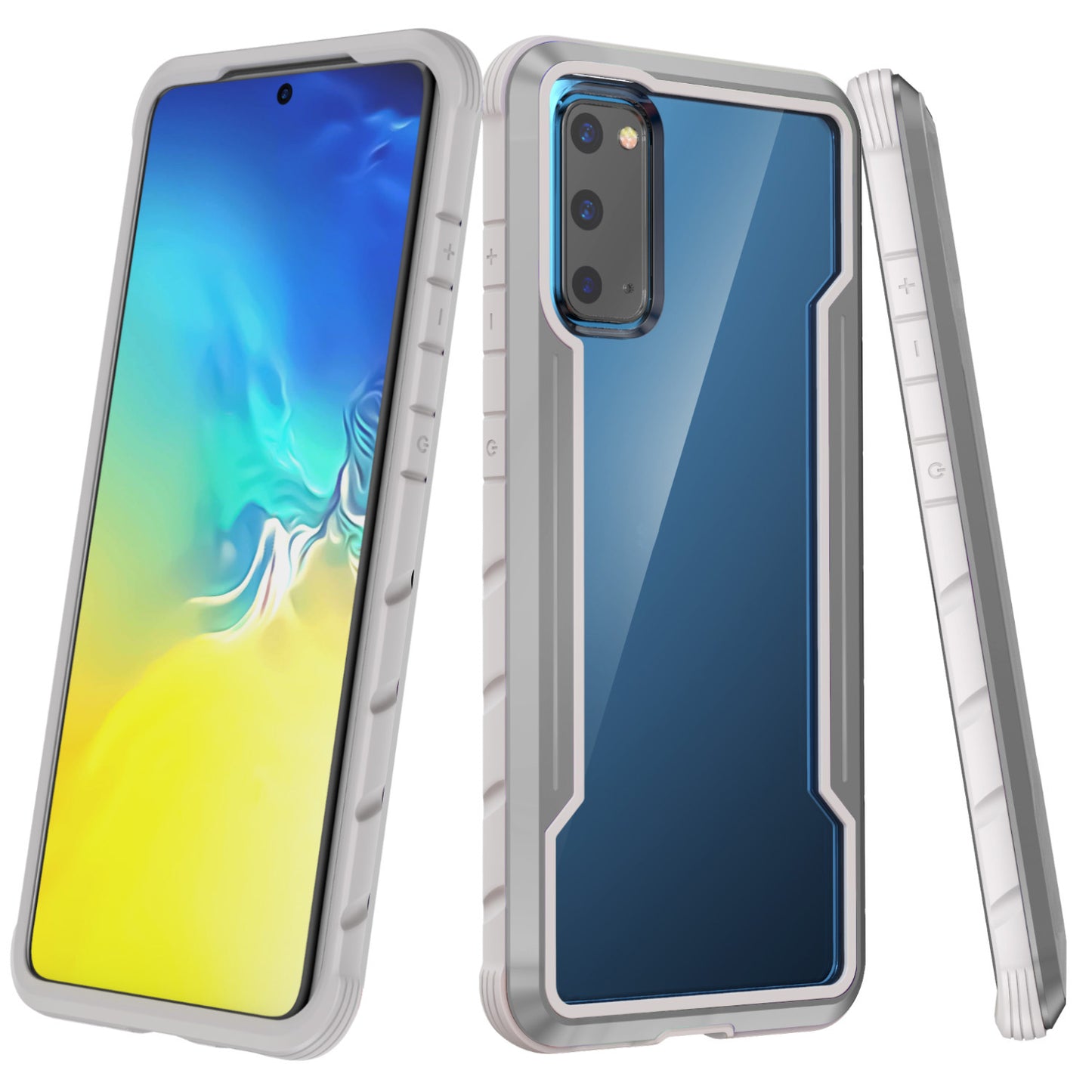 Full Protection Anti-Drop Hybrid Cover Phone Shell for Samsung Galaxy S20 4G/S20 5G - Grey
