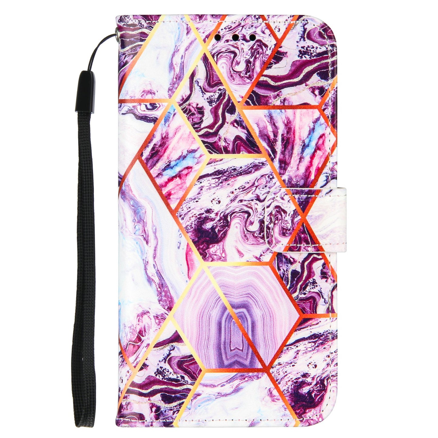 Full Protection Wallet Stand TPU + PU Leather Cover with Splicing Marble Pattern for Samsung Galaxy S20 FE 4G/FE 5G/S20 Lite/S20 FE 2022 - Purple