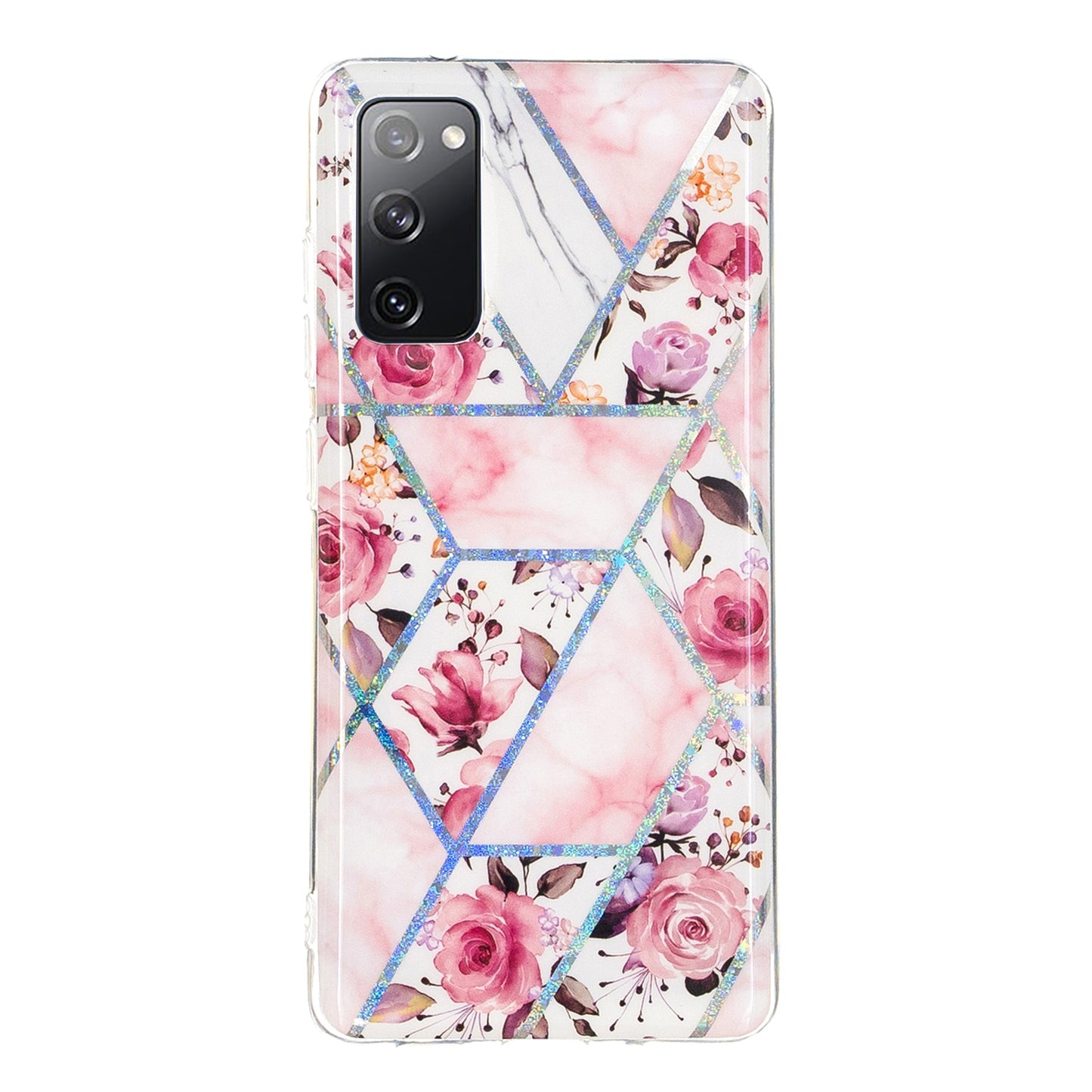 Marble Pattern Printing IMD Design TPU Cover for Samsung Galaxy S20 FE 4G/FE 5G/S20 Lite/S20 FE 2022 - Rose
