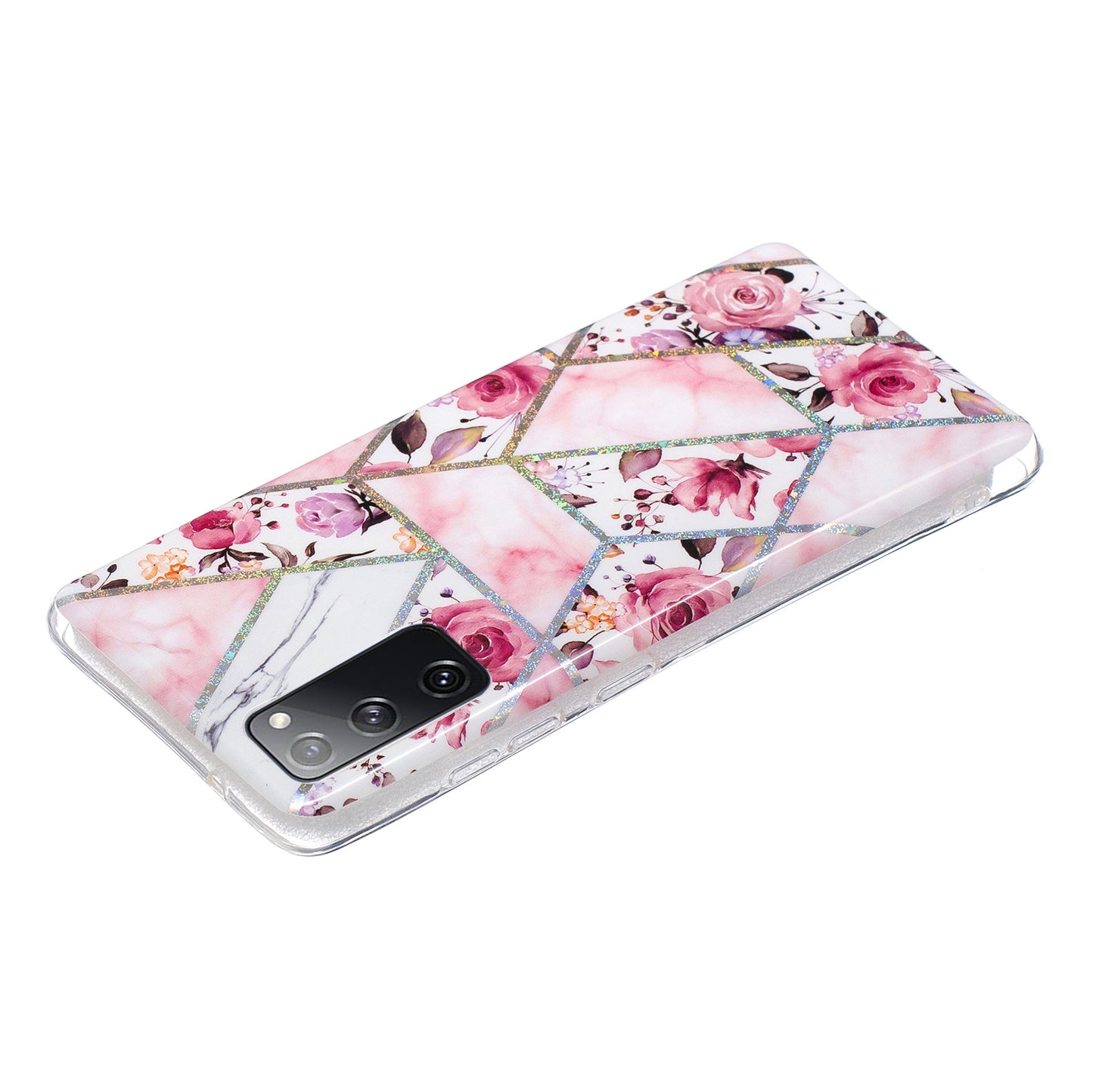 Marble Pattern Printing IMD Design TPU Cover for Samsung Galaxy S20 FE 4G/FE 5G/S20 Lite/S20 FE 2022 - Rose