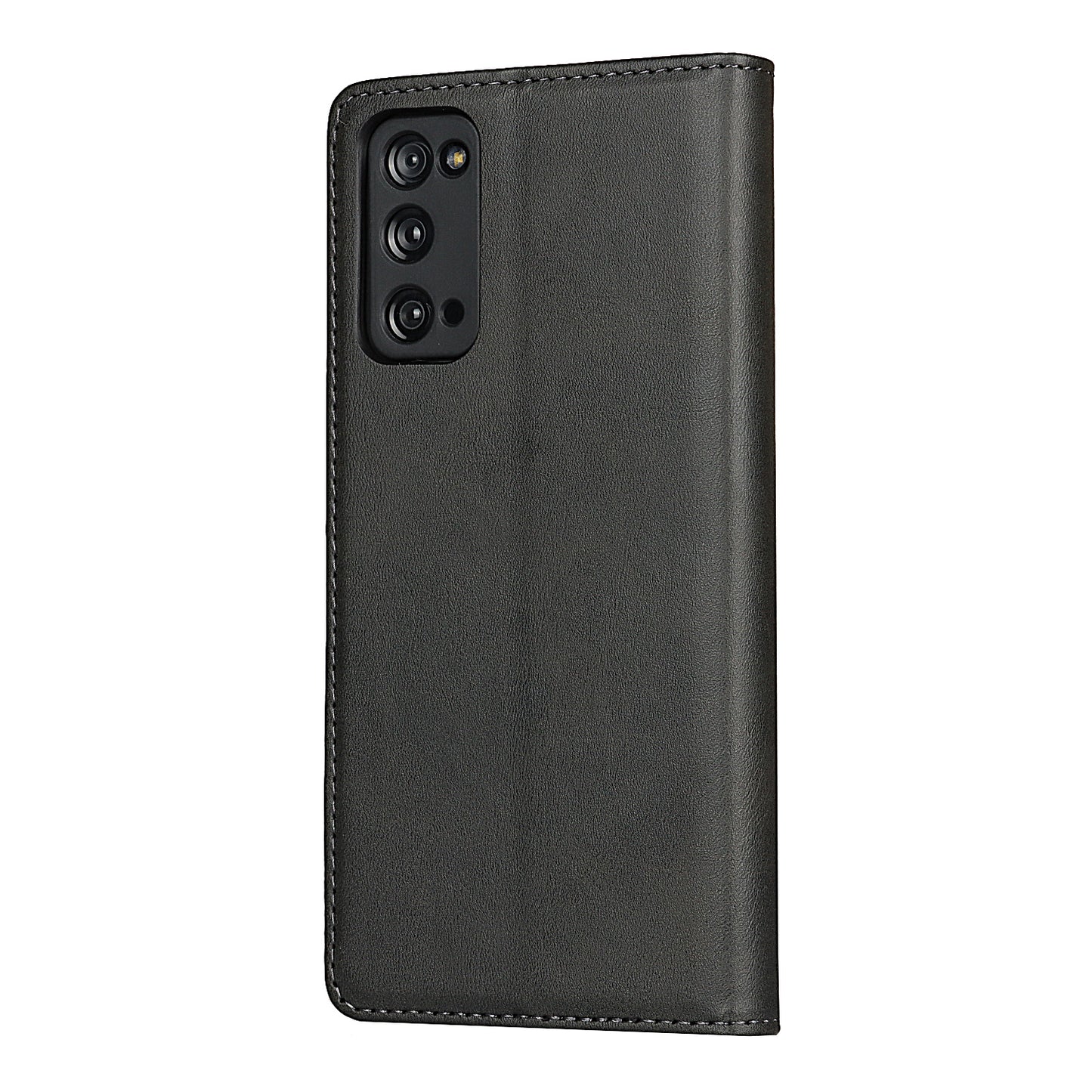 Strong Magnet Design Leather Wallet Stand Phone Cover Case for Samsung Galaxy S20 FE/S20 Fan Edition/S20 FE 5G/S20 Fan Edition 5G/S20 Lite - Black