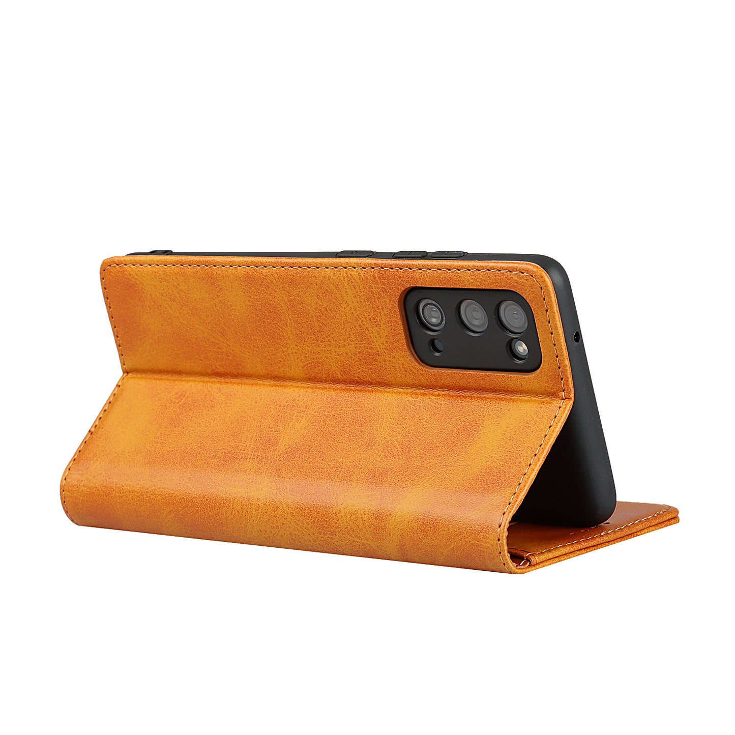 Strong Magnet Design Leather Wallet Stand Phone Cover Case for Samsung Galaxy S20 FE/S20 Fan Edition/S20 FE 5G/S20 Fan Edition 5G/S20 Lite - Light Brown